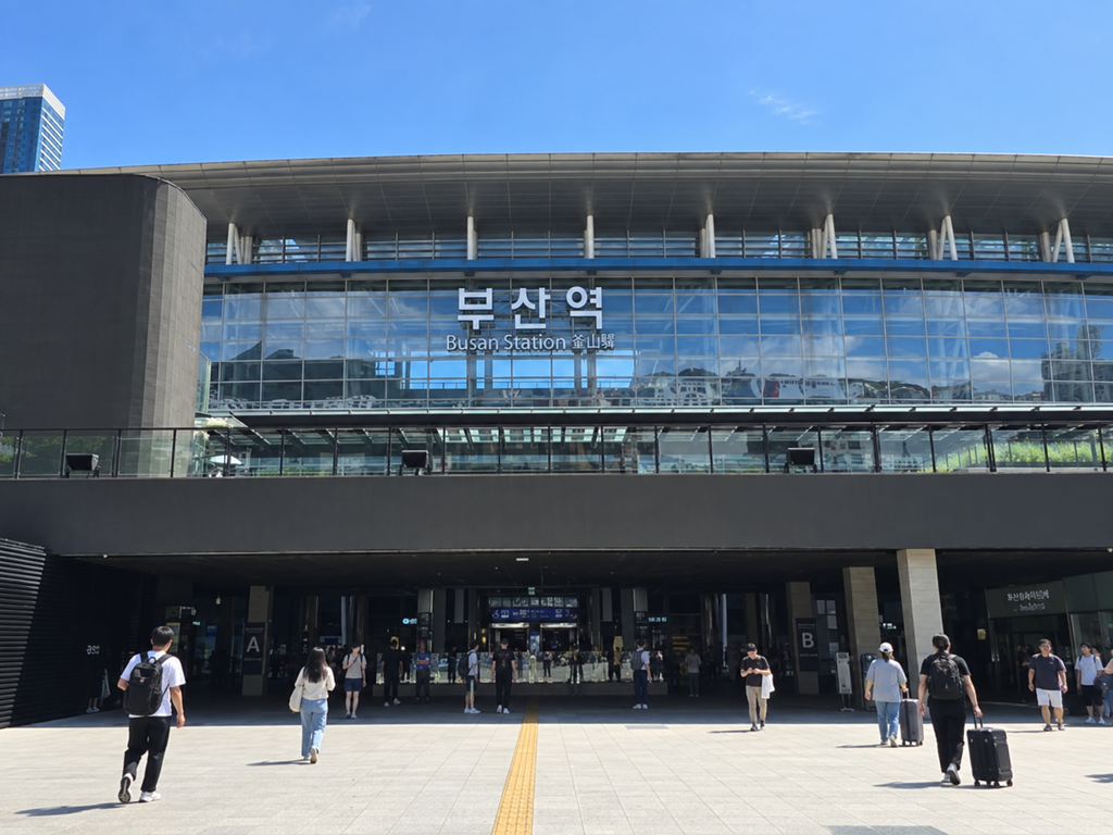 KTX train from Seoul Station to Busan Station