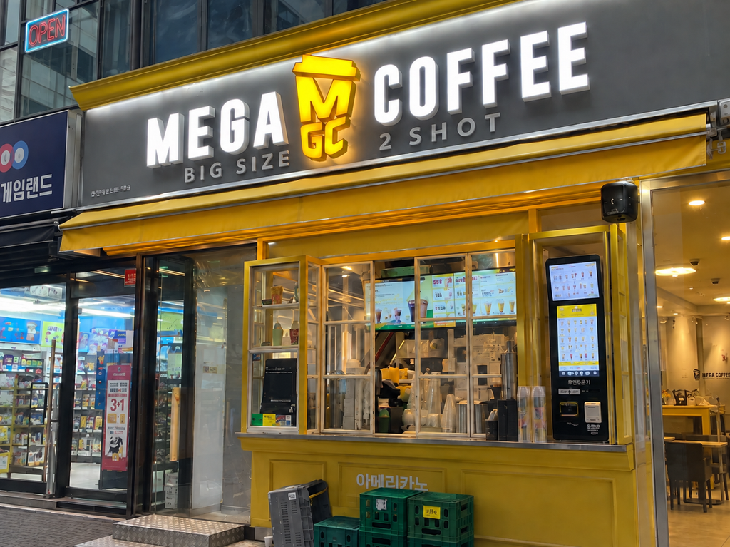Mega MGC Coffee Korean kiosk