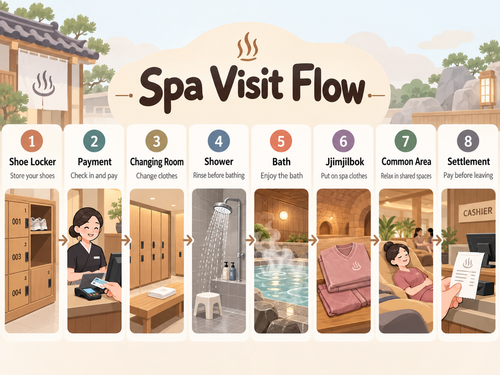 Step-by-step guide to using a Korean jjimjilbang for the first time