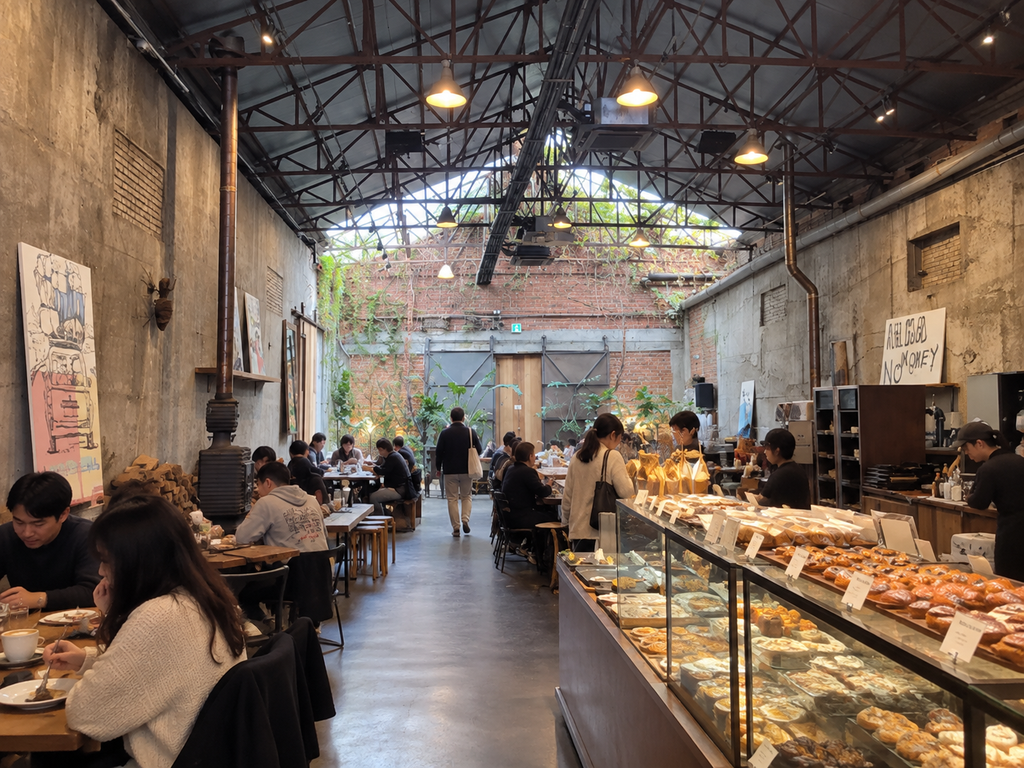 Warehouse style cafe in Seongsu Seoul