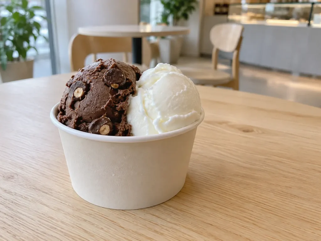A two-flavor ice cream cup inspired by Baskin Robbins Korea flavors
