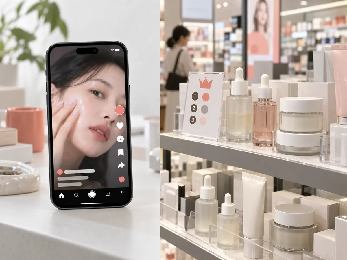 Social-media virality compared with Korean retail popularity