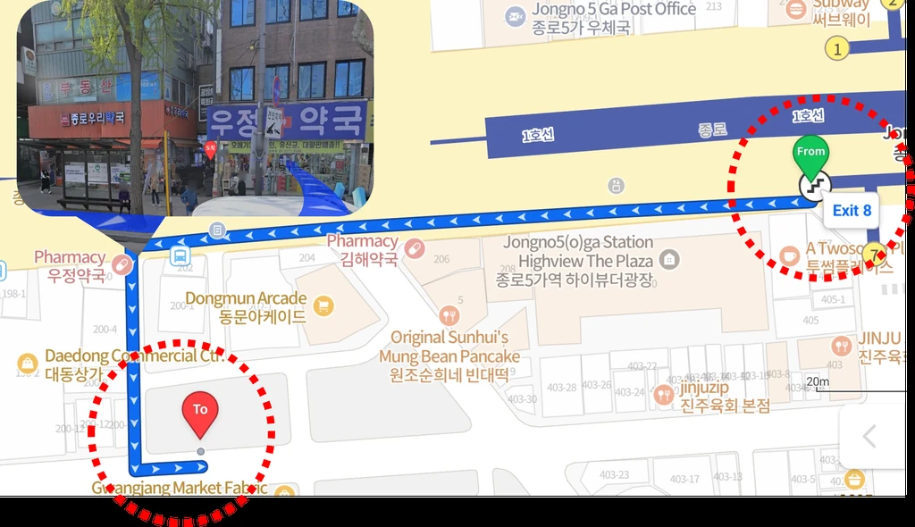 how to find olive young gwangjang market