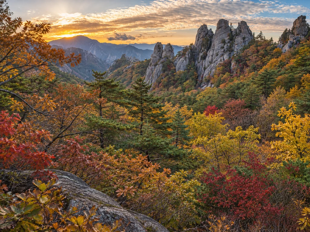 Korea autumn 2026 fall foliage at Seoraksan National Park
